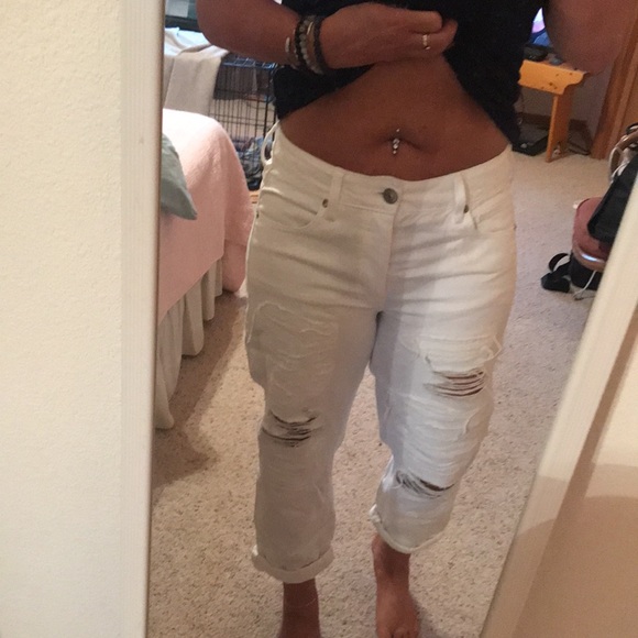 White tom girl jeans capris new with tags Sz 12 - Picture 2 of 9